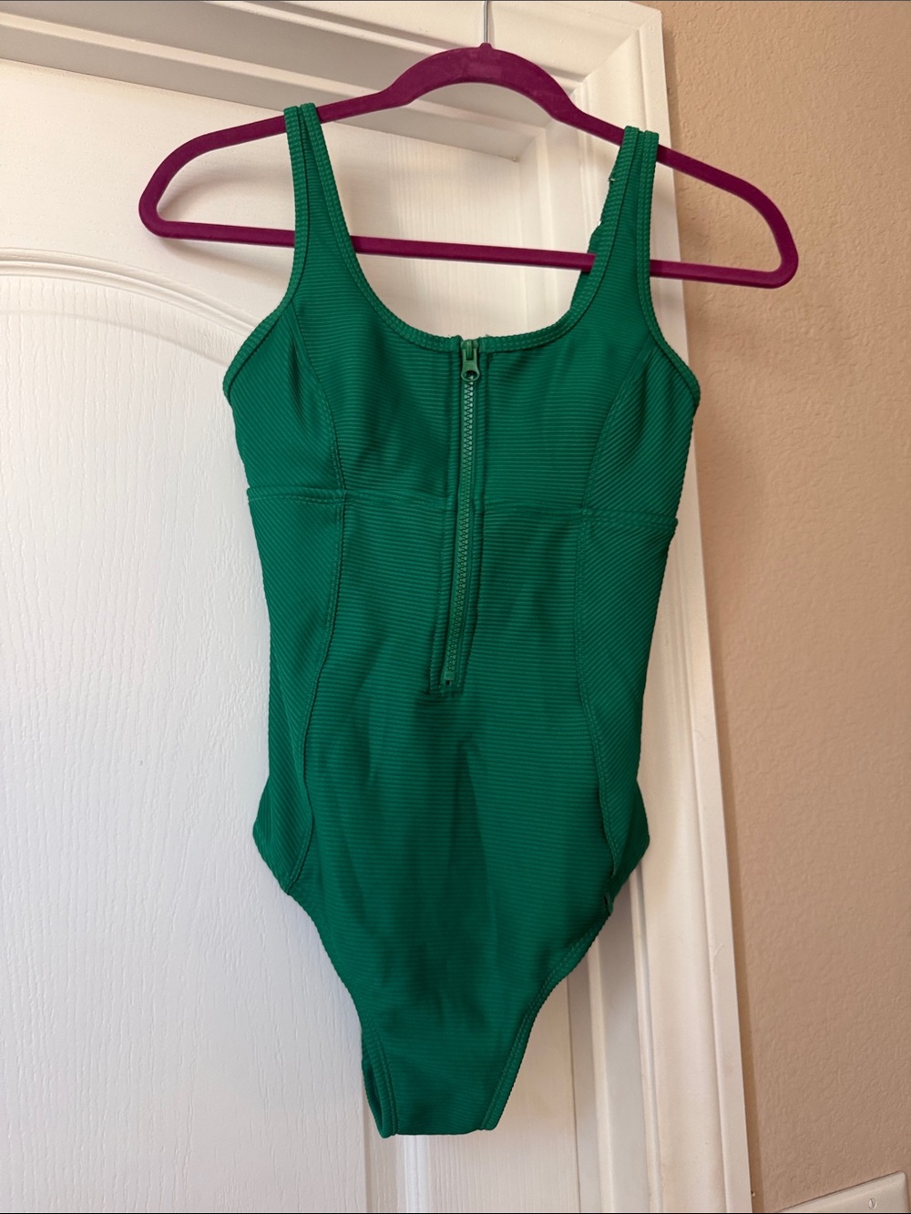 Cupshe Emerald Green Ribbed One-Piece Swim